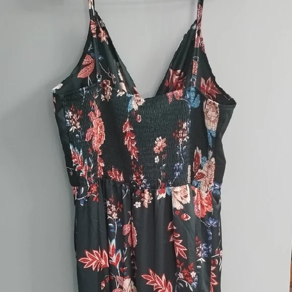 NWT Fashionme Floral V-Neck Spaghetti-Strap Maxi Dress Size XL - Picture 8 of 9